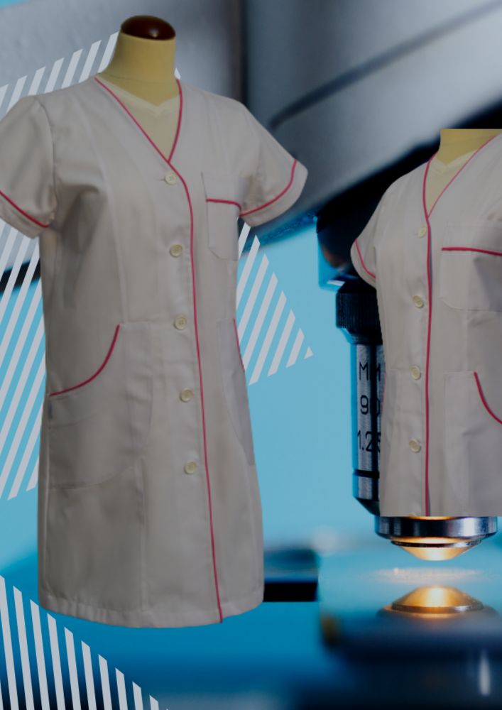uniforme sanitario con detalles en rosa