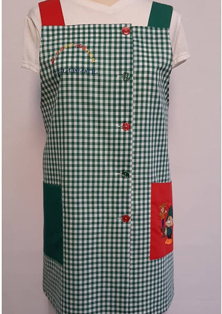 Pichi de cuadros verdes y blancos